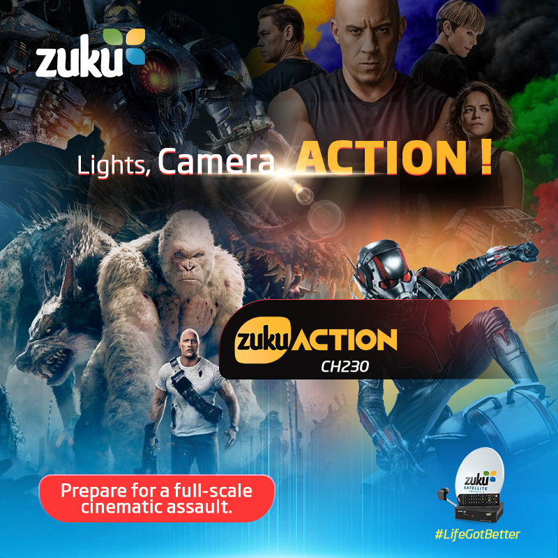 Zuku Action Hollywood Movies channel